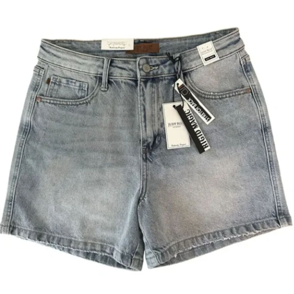 Judy Blue Rigid Magic High Rise Shorts Denim Summer XL NWT